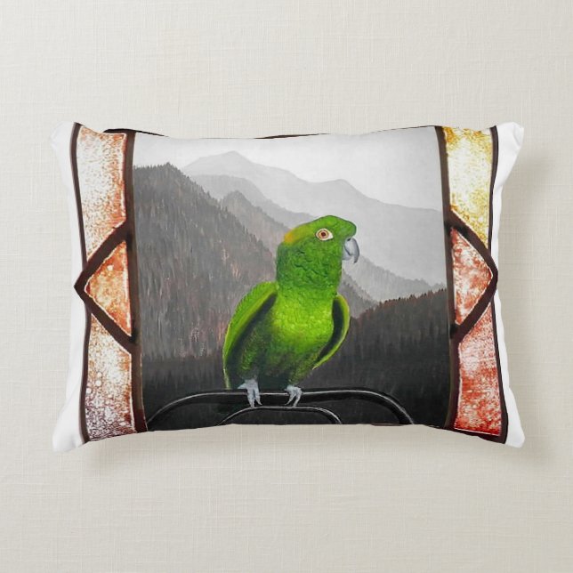 Almofada Decorativa Aldo Meu Papagaio Amazon (Frente)