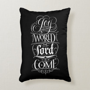 Almofada Decorativa Alegria ao mundo o senhor Vinda Rotulação