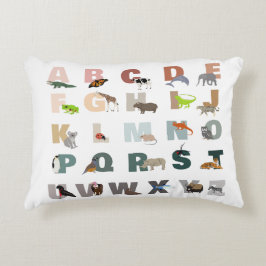 Almofada Decorativa Alfabeto Fofo de Animais ABC