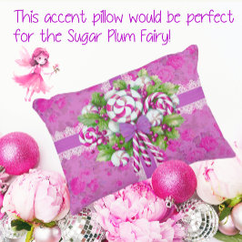 Almofada Decorativa Algodão doce, rosa e púrpura, Natal