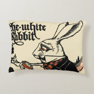 Almofada Decorativa Alice Coelho Branco Clássico País das Maravilhas 