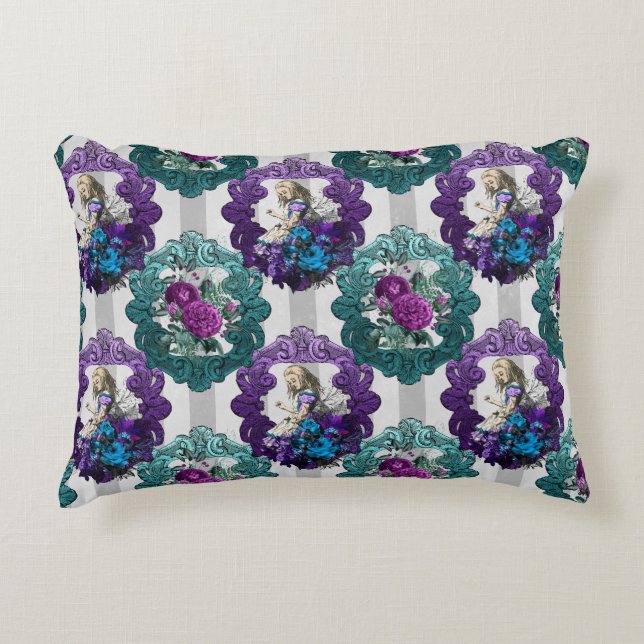 Almofada Decorativa Alice Teal e Purple (Frente)