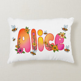 Almofada Decorativa Alice- Travesseiro de Abelha Personalizado