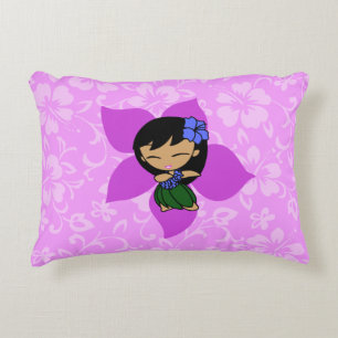 Almofada Decorativa Aloha Honys Hawaiian Hibiscus Vintage Hula Girl