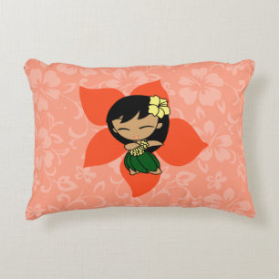 Almofada Decorativa Aloha Honys Hawaiian Hibiscus Vintage Hula Girl