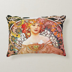 Almofada Decorativa Alphonse Mucha DaydredreFloral Vintage Art Nouveau