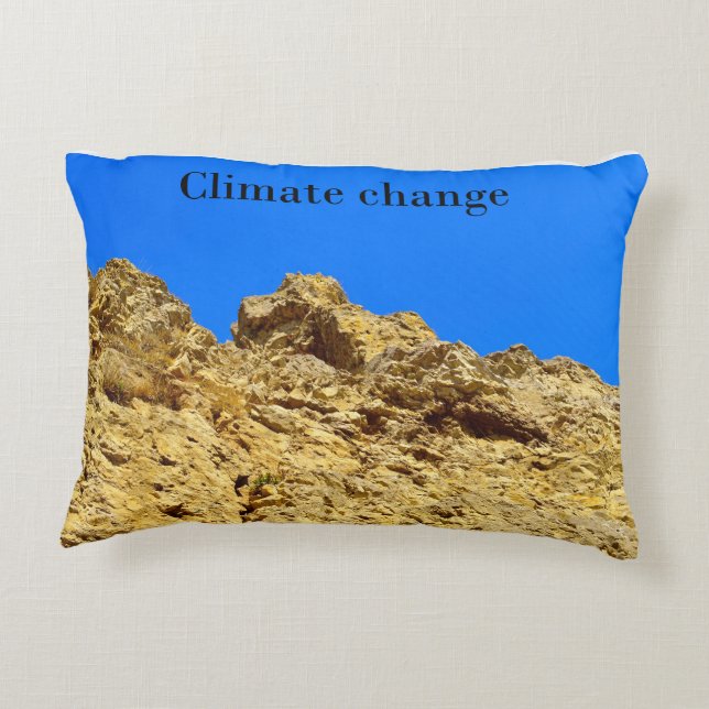Almofada Decorativa Alterações climáticas cuidam do ambiente (Verso)