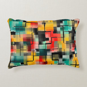 Almofada Decorativa Amarelo Azul Vermelho