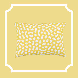 Almofada Decorativa Amarelo com formas semelhantes a White Jelly Bean
