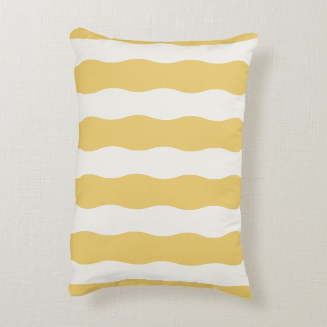 Almofada Decorativa Amarelo e branco Aconchegante (Verso(Vertical))