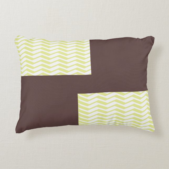 Almofada Decorativa Amarelo Zigzag (Frente)