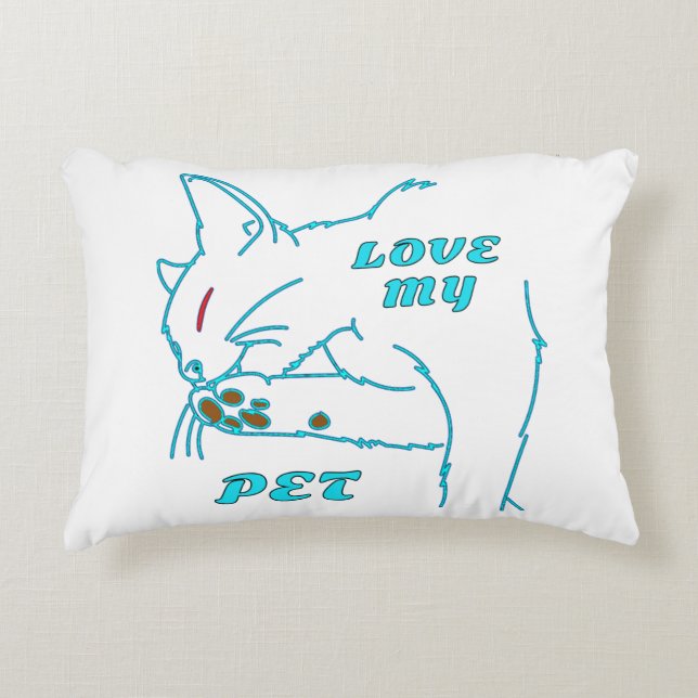 ALMOFADA DECORATIVA AME MEU GATO DE AQUA (Frente)