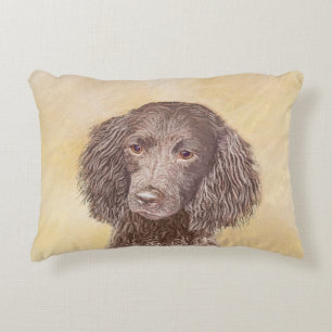 Almofada Decorativa American Water Spaniel Painting - Arte Original de