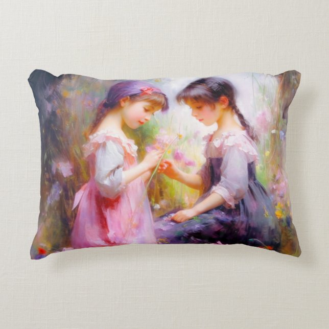 Almofada Decorativa Amigos e Flores  (Frente)