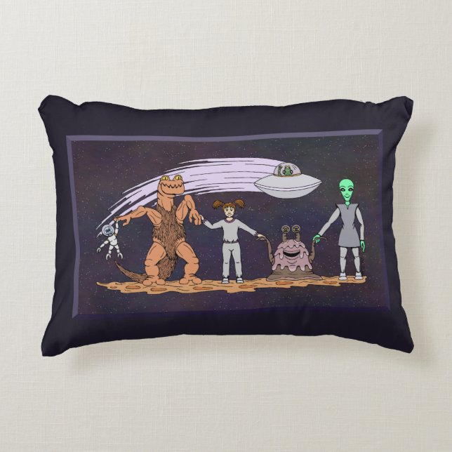 Almofada Decorativa Amigos Não Importa As Diferenças (Frente)