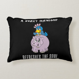Almofada Decorativa Amizade Doce Refresca A Alma Roxo Hippo