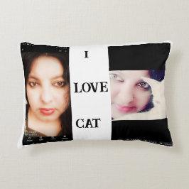 ALMOFADA DECORATIVA AMOR DE GATO E IMAGENS E ESCREVER QUE EU AMO GATO