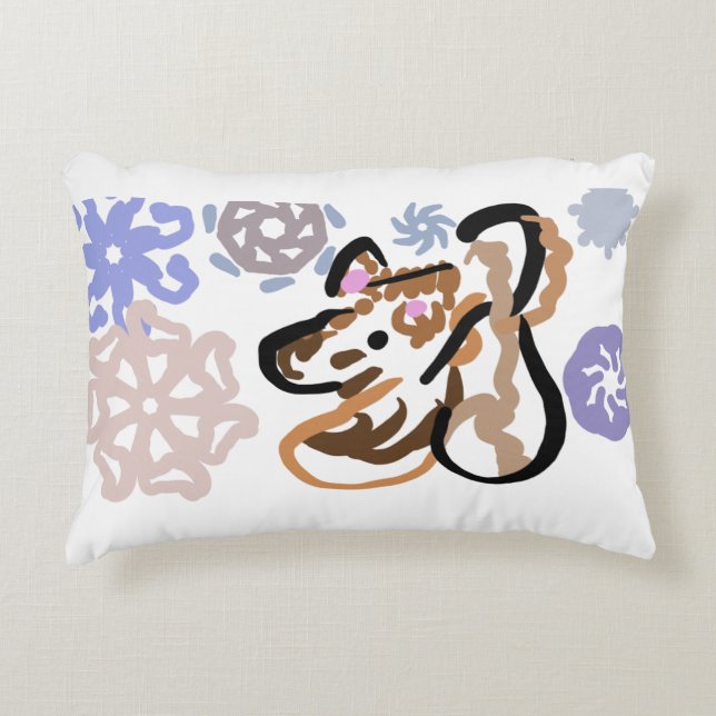 Almofada Decorativa Amor de lobo no inverno (Frente)