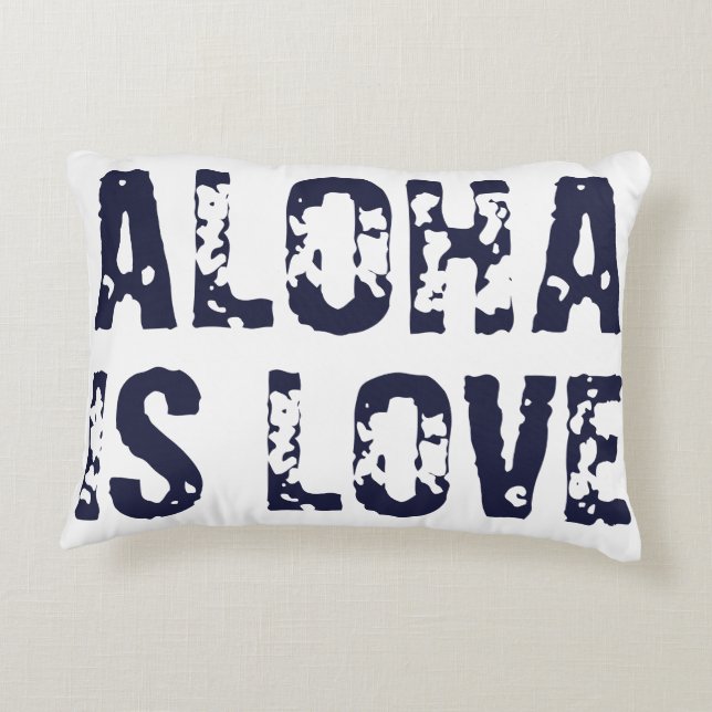 ALMOFADA DECORATIVA AMOR É ALOHA ALOHA É AMOR (Verso)