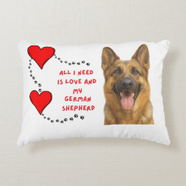 Almofada Decorativa Amor e Meu Travesseiro 🐾 German shepherd ❤️