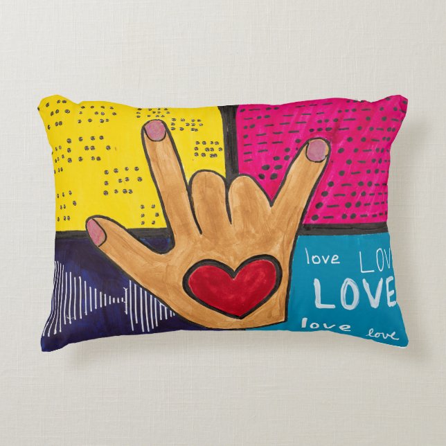 Almofada Decorativa Amor Em Qualquer Língua (Frente)