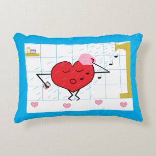 Almofada Decorativa Amor no Chuveiro: Azul