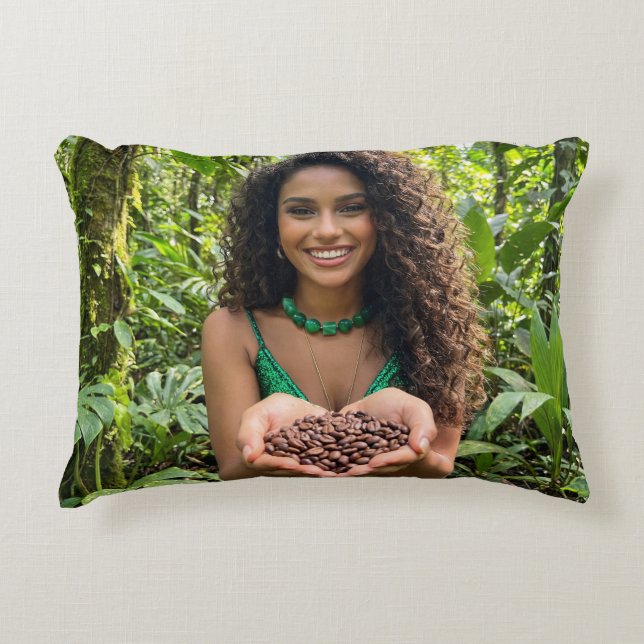 ALMOFADA DECORATIVA AMOR PELA FLORESTA TROPICAL (Frente)