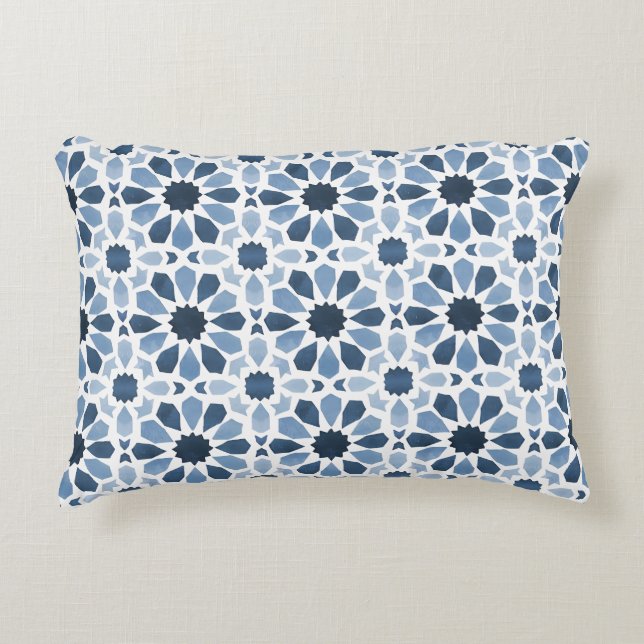 Almofada Decorativa Andaluz Ecos: Geometria Marroquina Boho (Frente)
