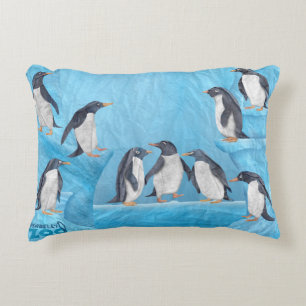 Almofada Decorativa Animais do jardim zoológico de Mabell, os pinguin