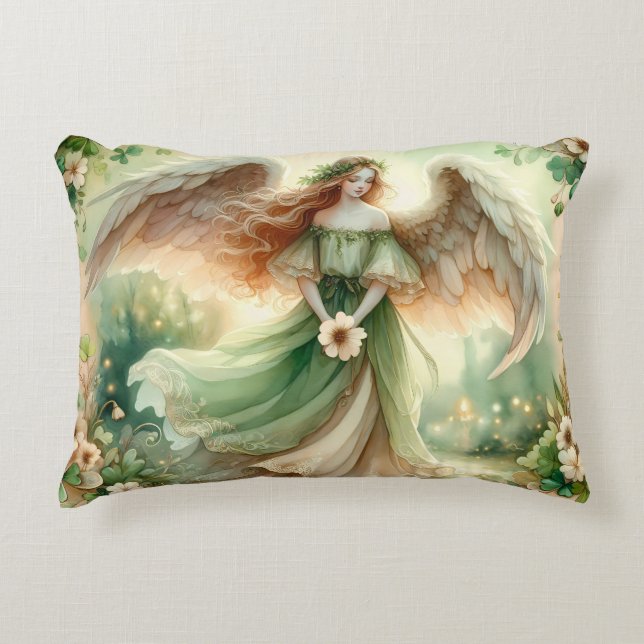 Almofada Decorativa Anjo Serenidade do Trevo (Frente)