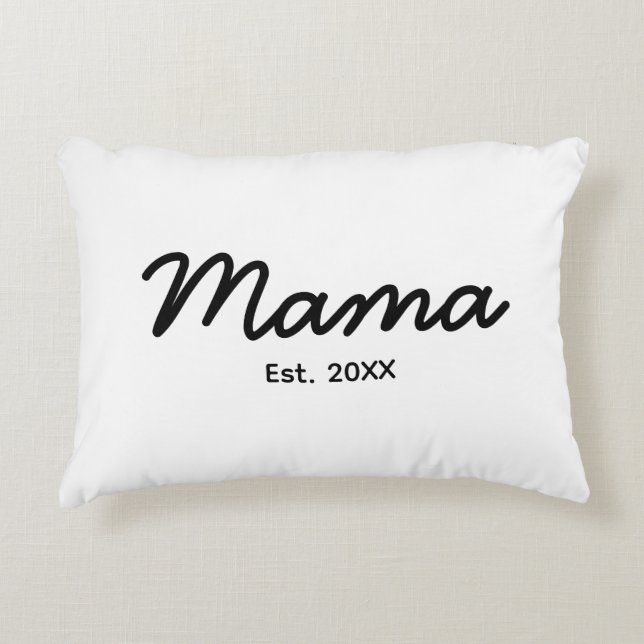 Almofada Decorativa Ano de Fundação da Mamãe | Data Personalizada da M (Frente)