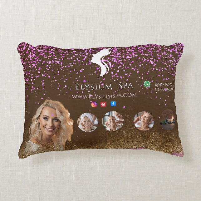 Almofada Decorativa ANTISTRESS Terracotta Gold Spa Beauty social media (Frente)