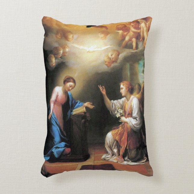 Almofada Decorativa Anunciação por Anton Raphael Mengs (Frente(Vertical))
