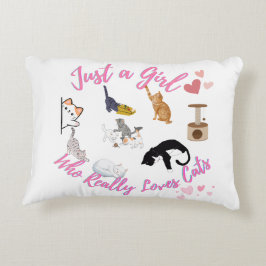 Almofada Decorativa Apenas Uma Menina Que Ama Gatos