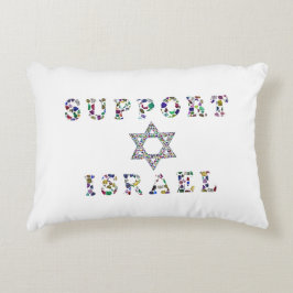 Almofada Decorativa Apoiar Israel Star de David Typografia