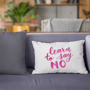 Almofada Decorativa Aprenda a dizer não - rosa