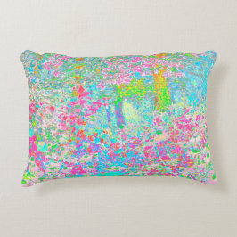 Almofada Decorativa Aqua e o Sol Rosa Quente no Meu Jardim Rubio