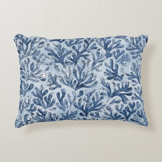 Almofada Decorativa Aquarela Coral (Frente)