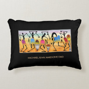 Almofada Decorativa Aquarela, Dança Africana de Coração Aquecido