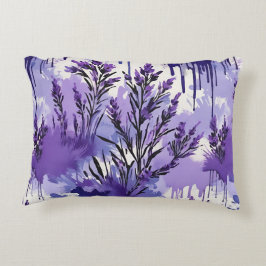 Almofada Decorativa Aquarela Roxa com Flores