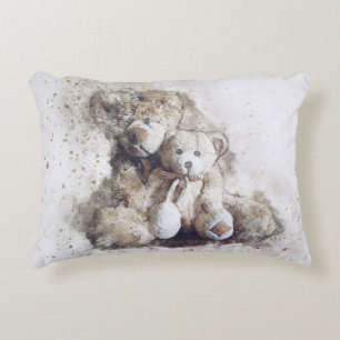 Almofada Decorativa Aquarela Ursos Grandes e Pequenos