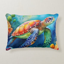 Aquarela veja tartaruga