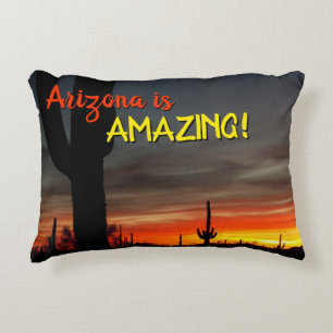 Almofada Decorativa "Arizona é incrível!" Cactus Sonoran