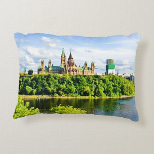 Almofada Decorativa Arquitetura do Parlamento Hill Ottawa. Comprar Ago