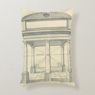 Almofada Decorativa Arquitetura Vintage, Pórtico Romano com Colunas