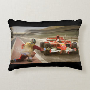 Almofada Decorativa Arraste o travesseiro da Corrida com o nome da cri