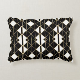 Almofada Decorativa Art Deco Black and Gold Geometric luxury