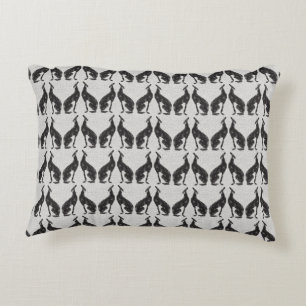 Almofada Decorativa Art Deco Black Greyhound Design
