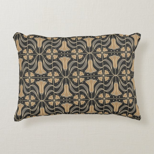 Almofada Decorativa Art Deco Floral. Flores Bluebell 2  (Frente)