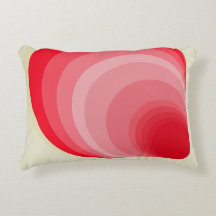 Art Deco throw pillow in red and gold.